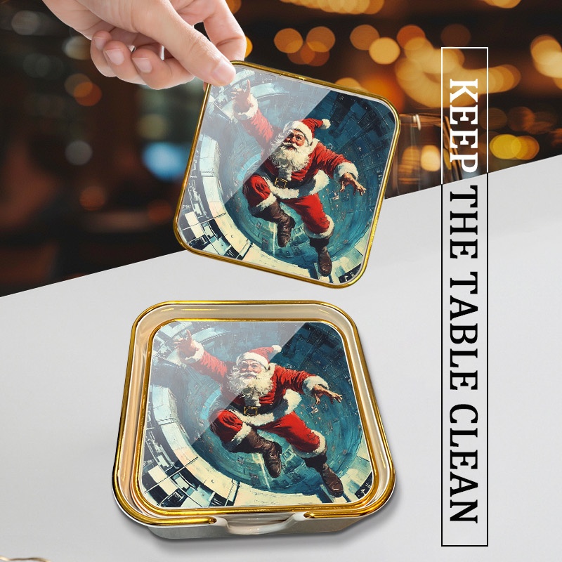 方形玻璃杯垫套装