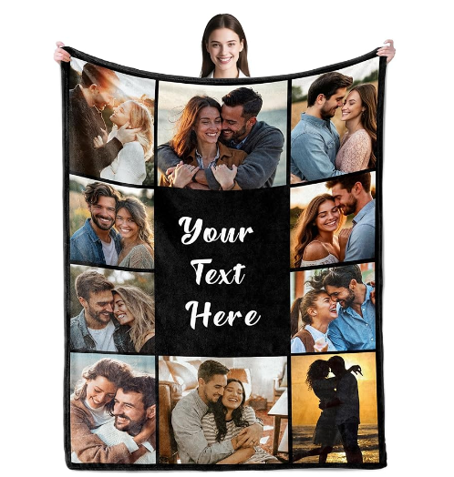 SHIPS NEXT DAY 定制毛毯带图片文字个性化盖毯