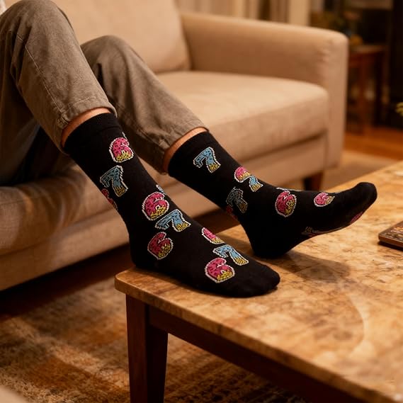 Six Seven 67 袜子冰淇淋男女适用,趣味 67 圣诞袜填充物