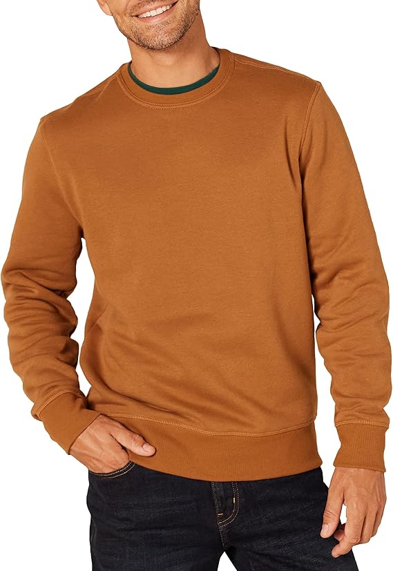 Amazon Essentials Homme Sweat-Shirt à col Rond en Polaire (Grandes Tailles Disponibles)