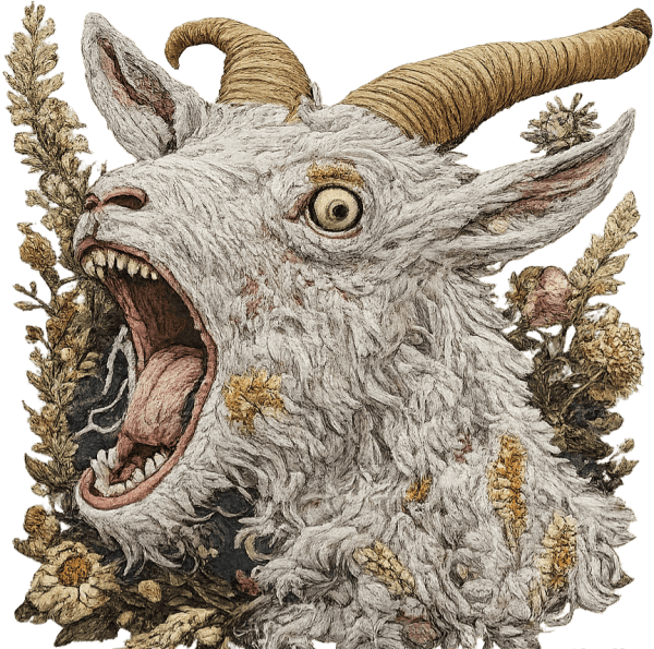 Funny Screaming Goat Short Plush Pillow Covers 